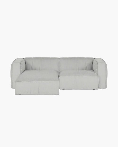 noo.ma Lobi 3-zits hoekbank Chalk Grey Corduroy - links, 243x120x73,5 cm