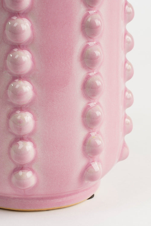 Mica Decorations Boaz Vaas - H30 x Ø11 cm - Keramiek - Roze