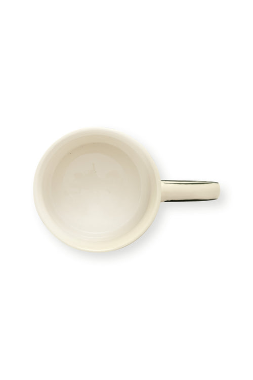 vtwonen - Mokken - Strepen - Groen - Keramiek - 350ml - Set van 4