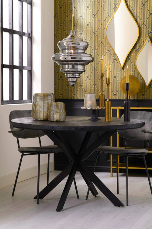 Light & Living eettafel YELLOV - Ø140x76cm - zwart