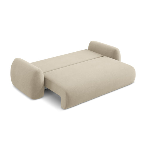 LaMiaSofa 3-zits slaapbank Ferretti - bouclé - donkerbeige - 266x121x95