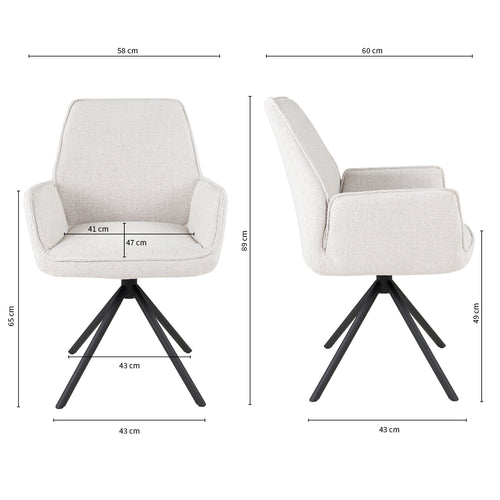 Kick eetkamerstoel Lex - Wit - vtwonen shop