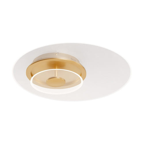 Nova Luce COPO Geïntegreerde LED-plafondlamp, halfverzonken, messing goud, Triac dimbaar, 29W, 19L05m, 3000K