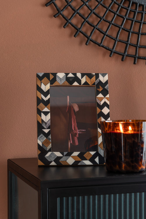 J-Line geurkaars Noa - Sandalwood - glas - bruin - small - 50U - vtwonen shop