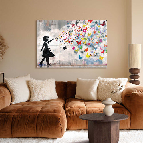 Reinders glasschilderij Vlindermeisje - 78x116cm