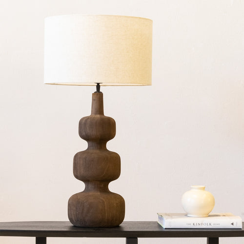 Giga Meubel Tafellamp Andrea - Bruin/Beige