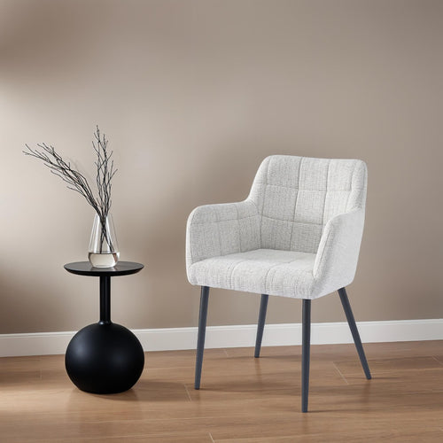 Livingfurn eetkamerstoel Bronco - greige - stof - set van 2 - vtwonen shop