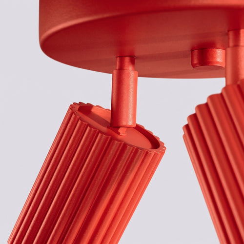 Sollux Lighting Plafondlamp KARBON 3P rood - 19,5x19,5x18cm