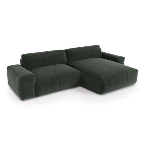 Sia Home - Rechte hoekbanken BLISS - Zacht aanvoelende geweven stof - Kaki groen - 310cm - vtwonen shop