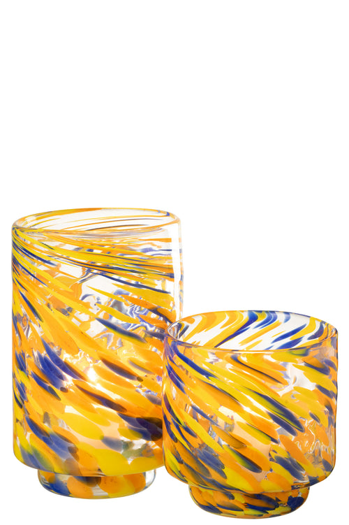 J-Line vaas Arun - glas - mix - large - Ø 15 cm - vtwonen shop