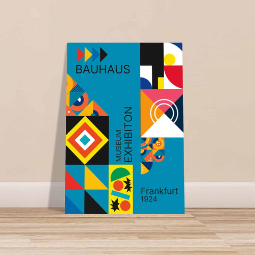 Artfulprints Poster met Lijst Bauhaus - Museum exhibition frankfurt   - 30x40 cm - Meerkleurig