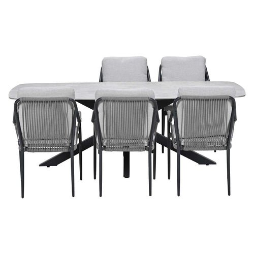 Garden Impressions Tuinset Stevie 7-delig - Fiore tuintafel 220x100 cm
