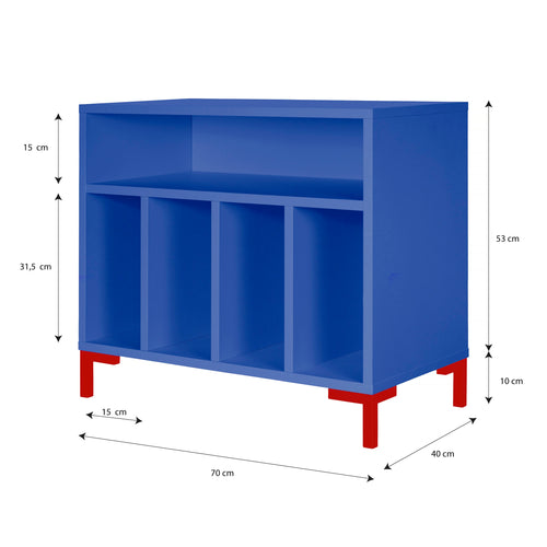 Kinderrek in blauw MDF