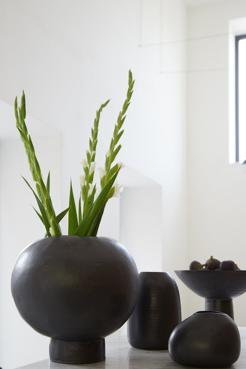 Light & Living vaas MAGULI - Ø37x35cm - zwart