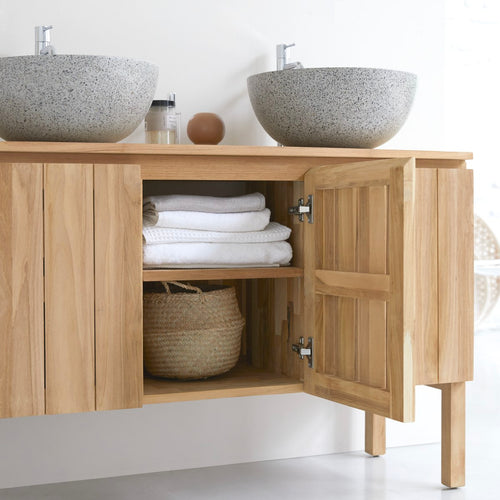 Tikamoon Massief teakhouten badmeubel 120 cm - Naturel