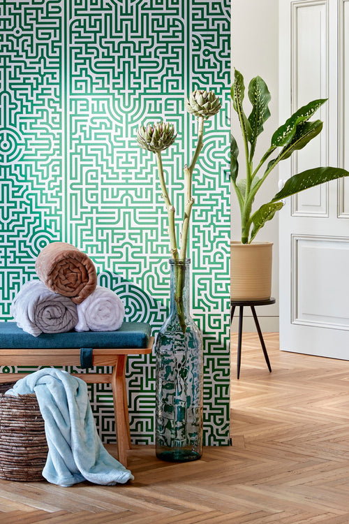 Mica Decorations Rioja Fles Vaas - H100 x Ø21 cm - Gerecycled Glas - Lichtblauw - vtwonen shop