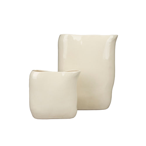 Dutchbone Edna Vaas 18 cm Beige - vtwonen shop