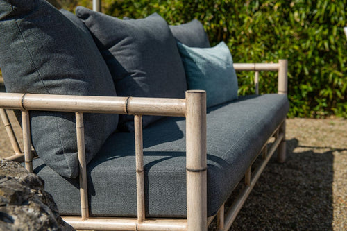 Lombok loungeset - 4-delig - aluminium - bamboo-look - mystic grey - vtwonen shop