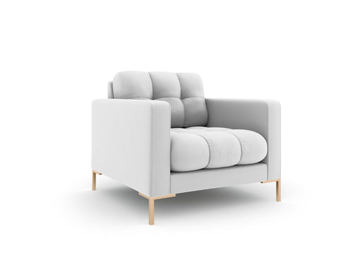Cosmopolitan Design Fauteuil Bali structurele stof, lichtgrijs - 96x87x75cm