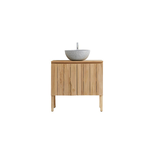 Tikamoon Massief teakhouten badmeubel 80 cm - Naturel