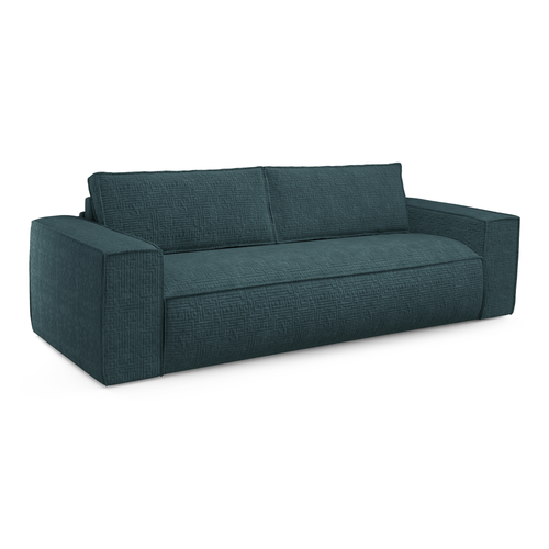 Sia Home - Slaapbank met Dunlopillo-matras, 160 cm JOAN - fluweel oceaanblauw 234cm
