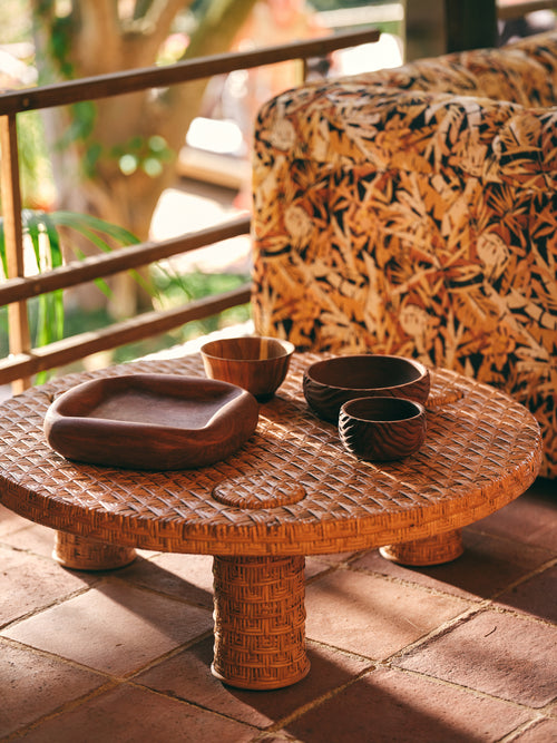 HKLIVING kom hand gesneden – groot