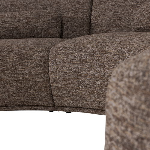 WOOOD half ronde bank 6-zits Batavier - Polyester - Zand Melange - 74x320x176 - vtwonen shop