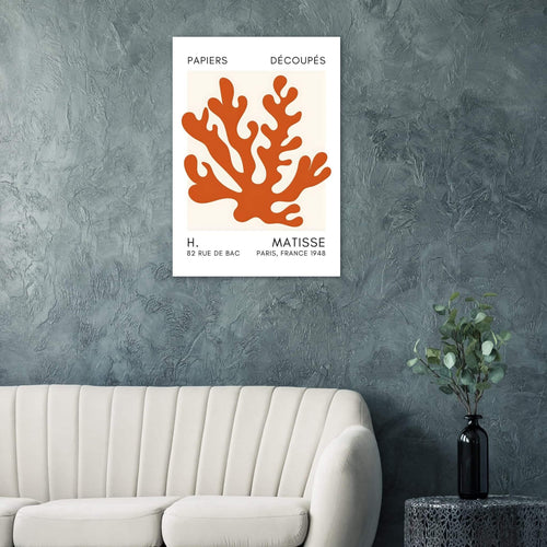 Artfulprints  Matisse – Saltflower shapes orange   poster 50x70 cm - vtwonen shop