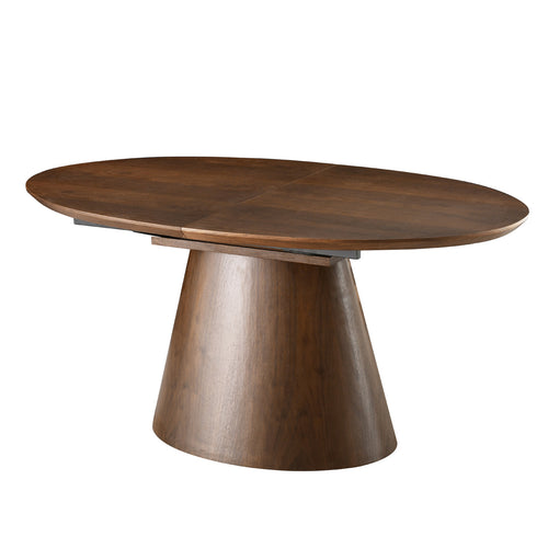 Giga Meubel Eettafel Sivan Walnoot – Ovaal – Uitschuifbaar – Fineer – 160-200 cm