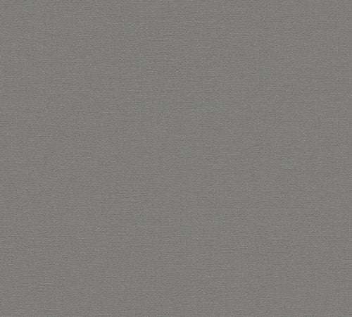 A.S. Création behang effen antraciet grijs - 53 cm x 10.05 m - AS-376034