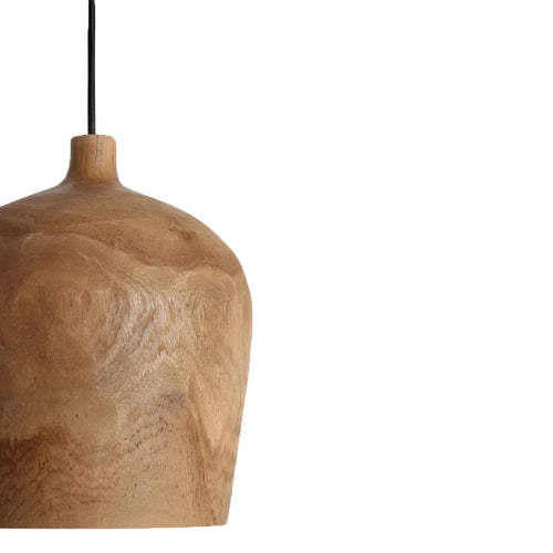 Raw materials hanglamp Sirocco bottle - teakhout - 25x25x28 cm - vtwonen shop