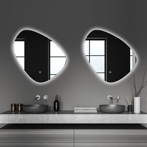 LOMAZOO badkamerspiegel Zürich - met LED verlichting - ovaal - 80 x 80 cm