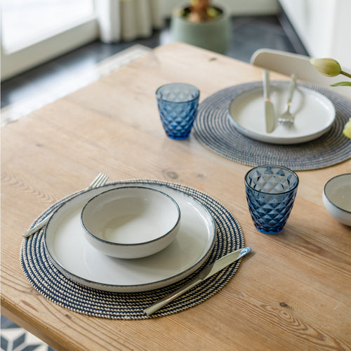 Salt & Pepper - Placemat 36cm geweven blauw Tabletop - Set van 4