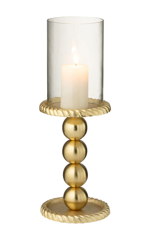 J-Line kandelaar - aluminium - goud - large