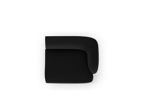 Micadoni rechter module Miley flueel zwart - 90x90x70cm