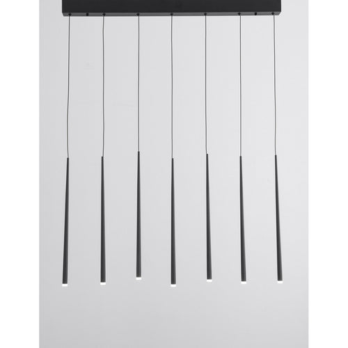 Merano Burnaby 7 Light Bar Plafondlamp Sandy Zwart Aluminium LED 7x3W 1280Lm 3000K