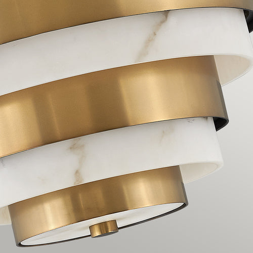 Elstead Hinkley Echelon Cilindrische Plafondlamp Heritage Messing