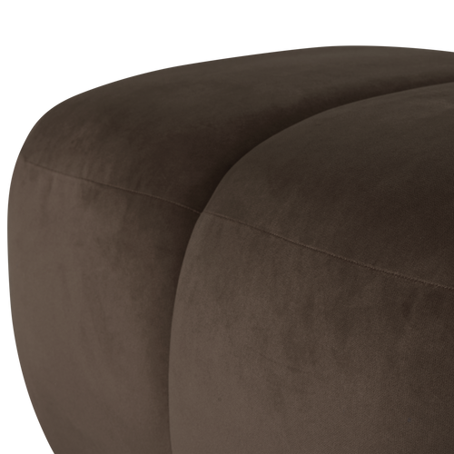 WOOOD poef Mojo - Velvet - Bruin - 45x84x64