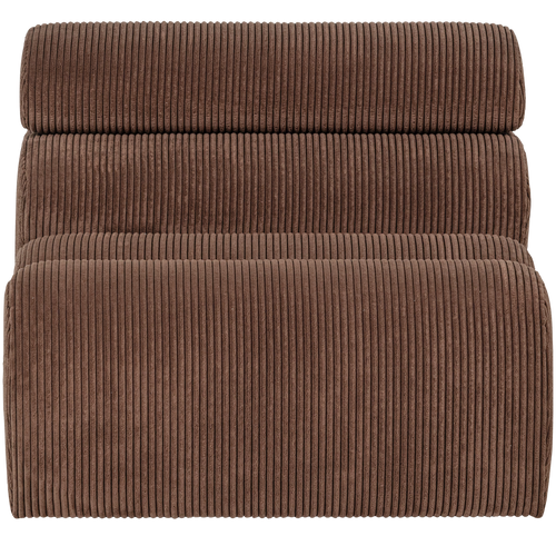 WOOOD 1-zits element bank Novi - Ribstof - Mokkabruin - 86x82x113