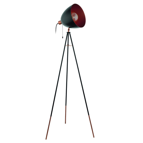 EGLO vloerlamp Chester - e27 - 149,5 cm - zwart, koper - vtwonen shop