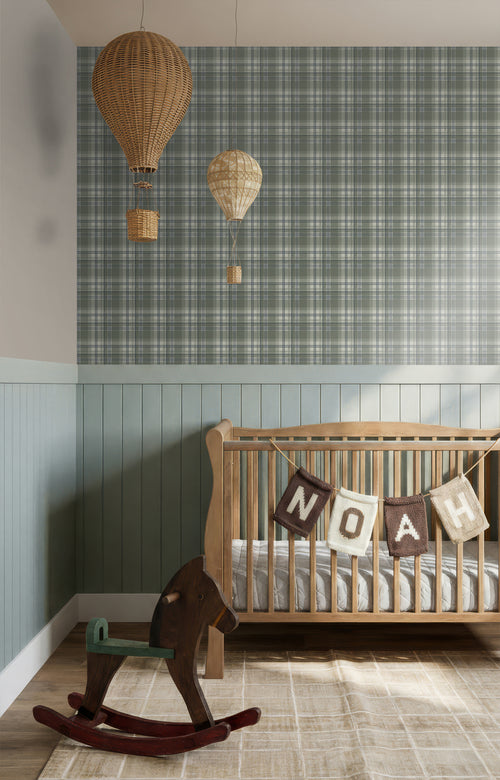 Sanders & Sanders behang ruiten donkergroen - 53 cm x 10.05 m - 640716