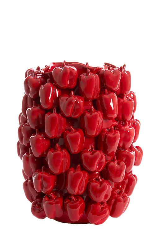 Light & Living vaas BELLPEPPER - 35x33x47cm - rood - vtwonen shop