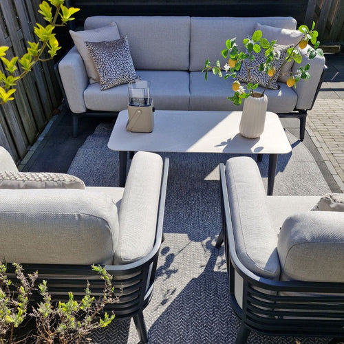 Garden Impressions loungeset Sentosa donker grijs 4-delig - vtwonen shop