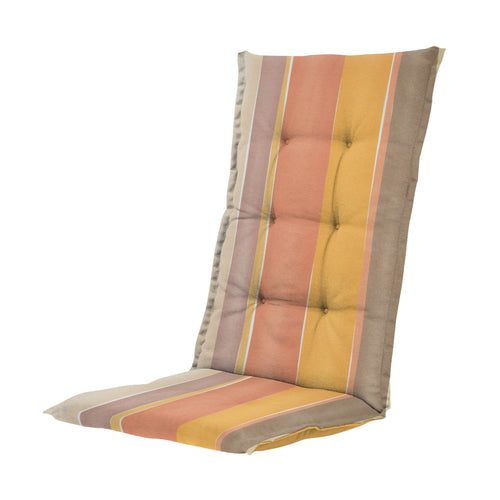 Madison tuinstoelkussen hoge rug Nox - mulitkleur - 123x50x5cm - set van 4