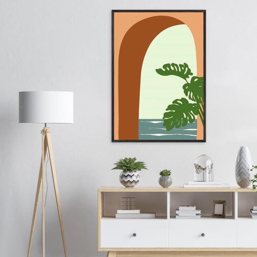 Artfulprints Poster Boho – Minimal oasis   - 30x40 cm - Meerkleurig