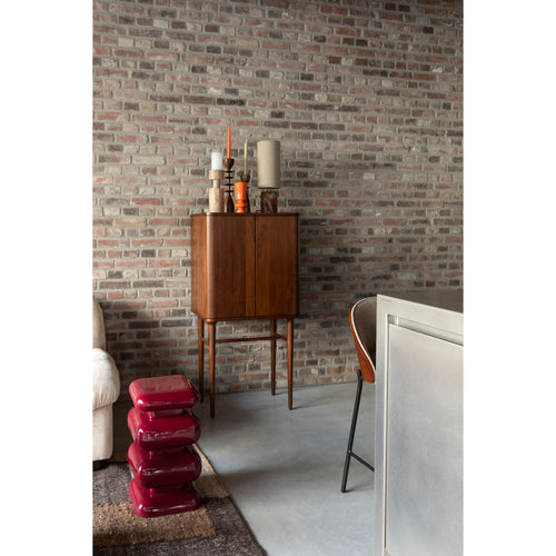 Dutchbone Stubby Bijzettafel Bordeauxrood - vtwonen shop