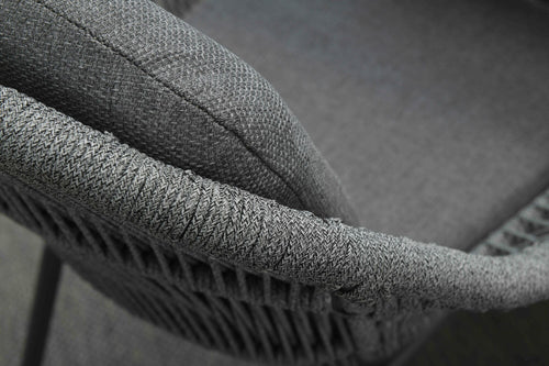 Triton dining fauteuil - carbon black - rope mid grey - mystic grey