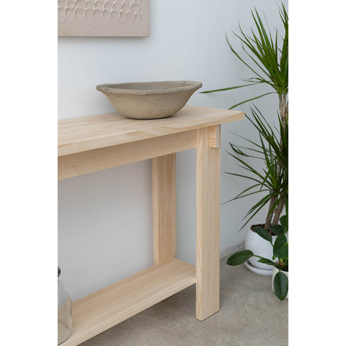 Naan Furniture Console Tagomago - Ongelakt massief hout - Natuurlijk - 120 x 80 cm - vtwonen shop