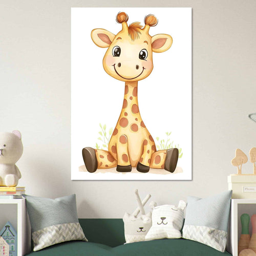 Artfulprints  Vrolijke giraffe   poster 50x70 cm - vtwonen shop
