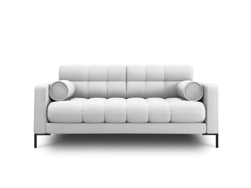 Cosmopolitan Design Bank Bali 2-zits, structurele stof, lichtgrijs - 96x152x75cm